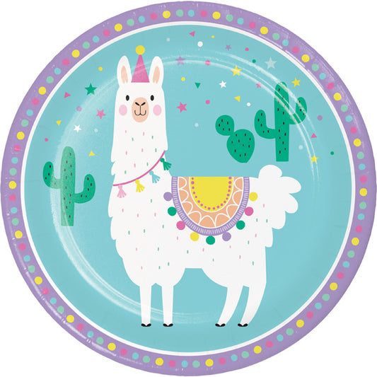 Llama Party Dinner Plates 96 ct