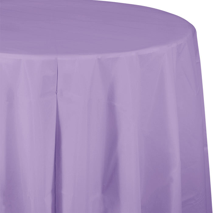 Luscious Lavender Octy-Round Plastic Tablecloths 12 ct