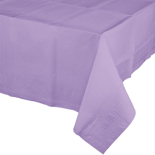 Luscious Lavender Paper Tablecloths 6 ct