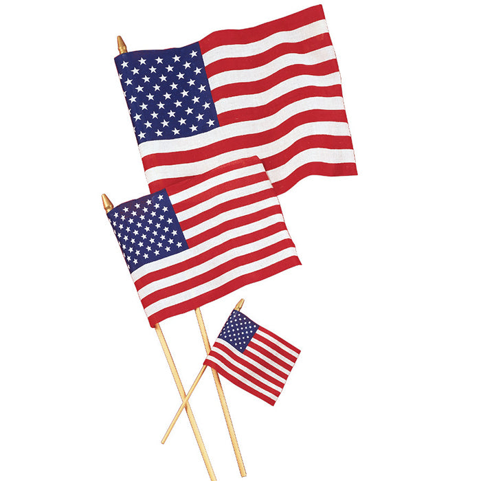 Medium Cloth American Flags 36 ct