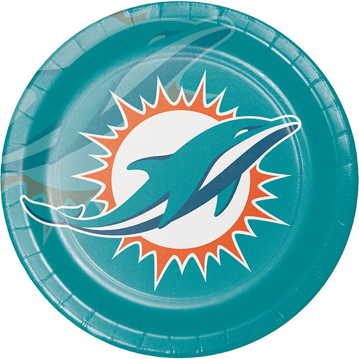 Miami Dolphins Dinner Plates 96 ct