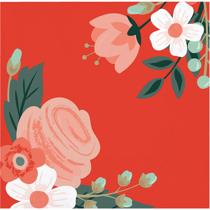 Modern Floral Beverage Napkins 288 ct