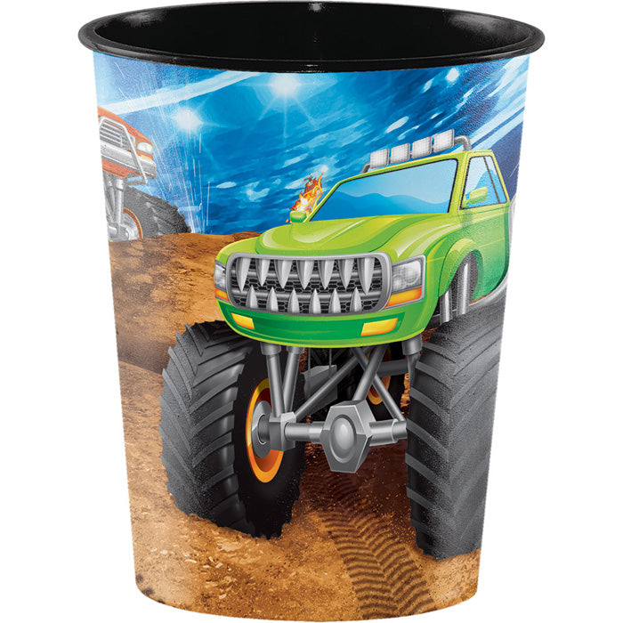 Monster Truck 16 oz Plastic Cups 12 ct