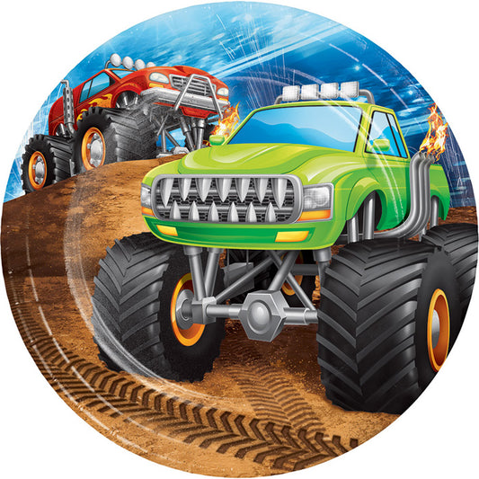 Monster Truck Dessert Plates 96 ct