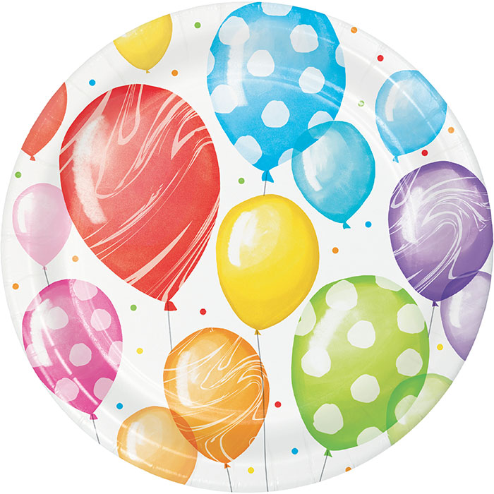 Balloon Bash Dessert Plates 96 ct