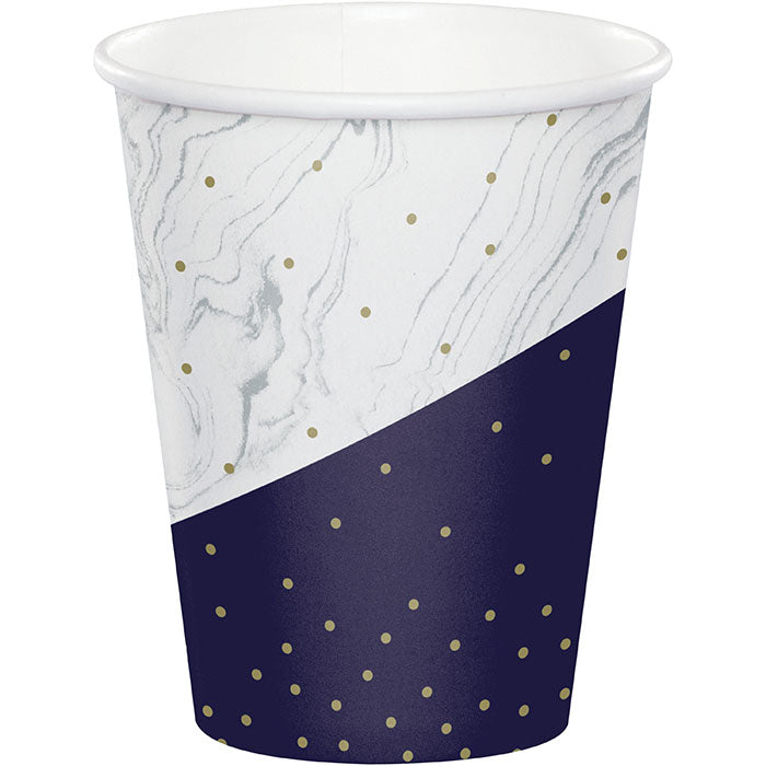 Navy and Gold Birthday Paper Cups 96 ct