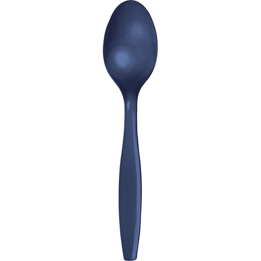 Navy Bulk Plastic Spoons 600 ct