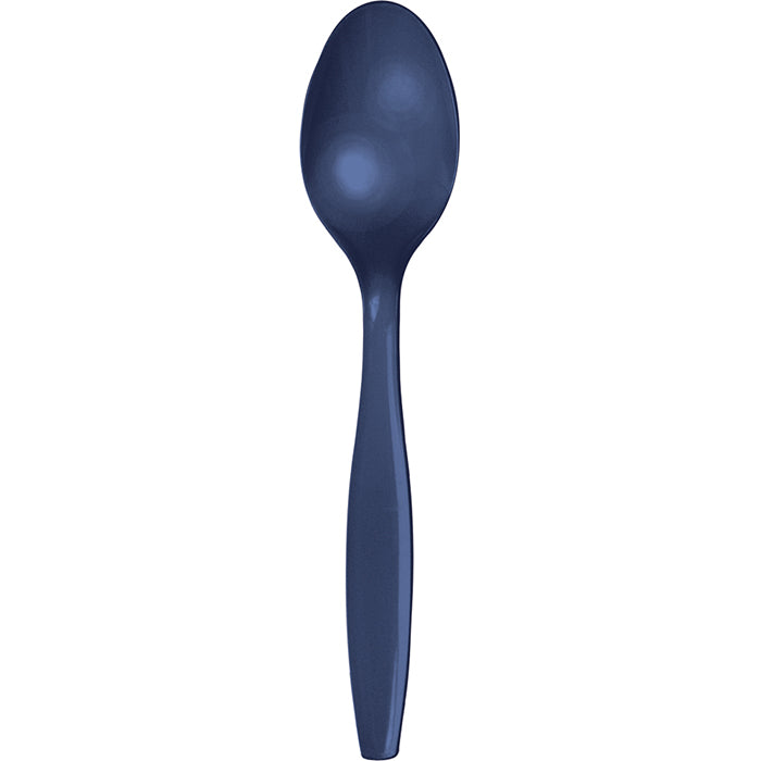 Navy Plastic Spoons 288 ct