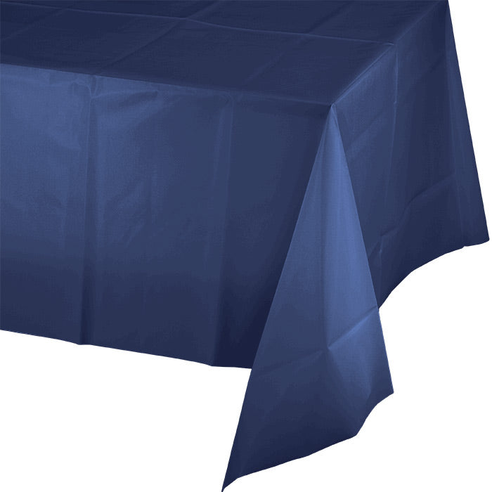 Navy Plastic Tablecloths 12 ct