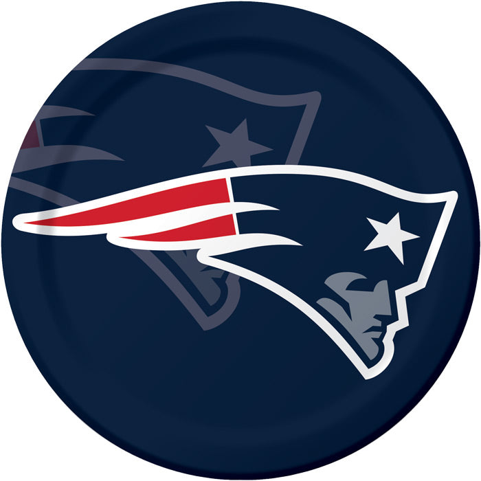 New England Patriots Dinner Plates 96 ct