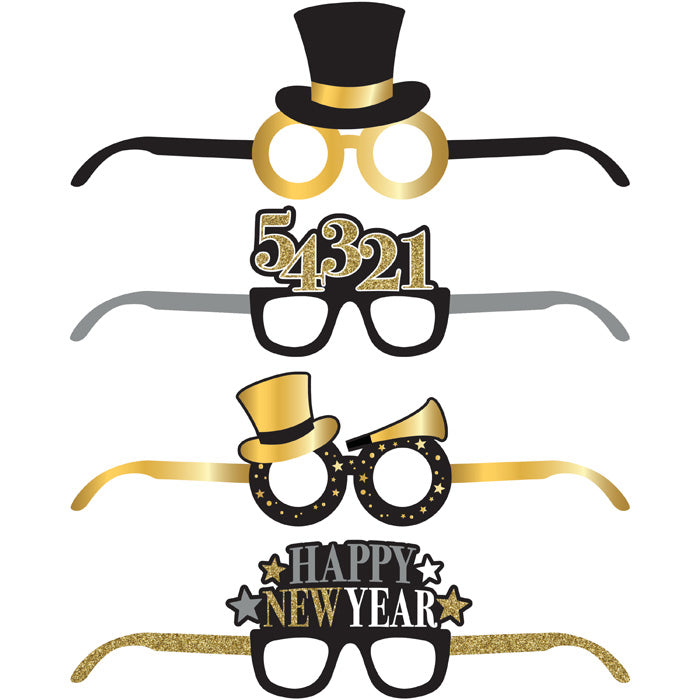 New Year Deluxe Paper Eyeglasses 24 ct