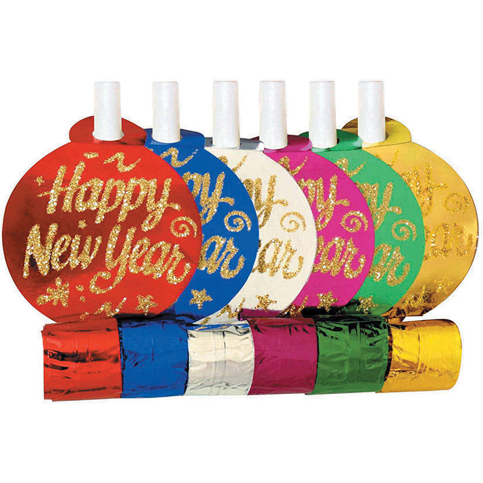 New Year Glitter Party Blowers 72 ct