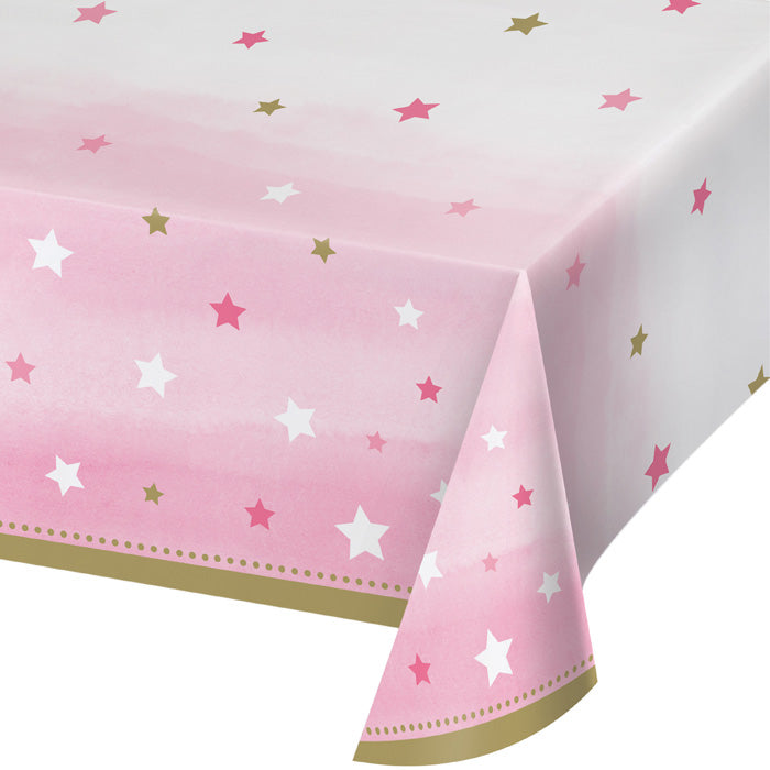 One Little Star Girl Plastic Tablecloths 6 ct