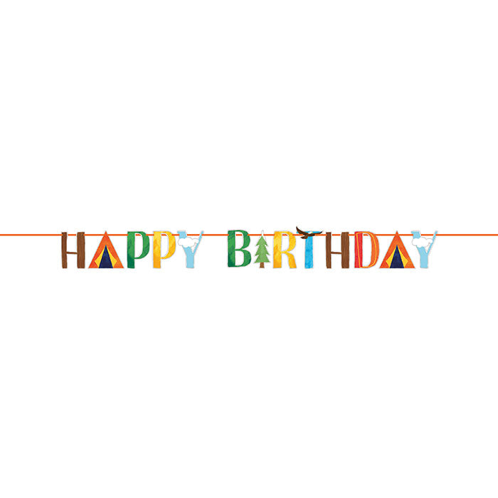 Outdoor Adventure Happy Birthday Banners 6 ct