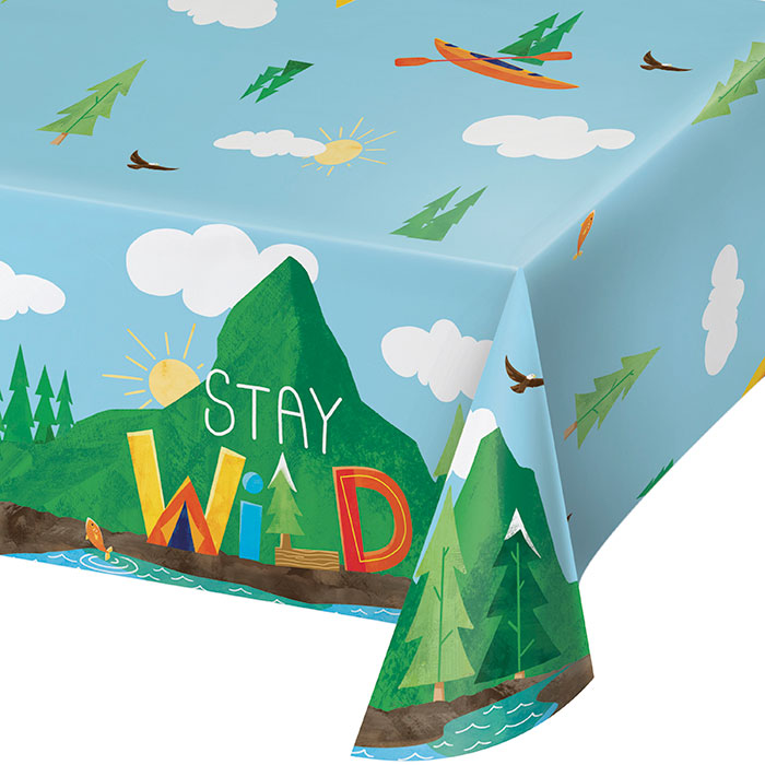 Outdoor Adventure Stay Wild Paper Tablecloths 6 ct