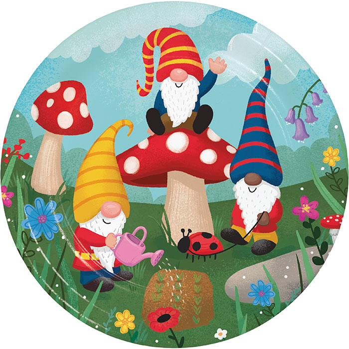 Party Gnomes Dinner Plates 96 ct