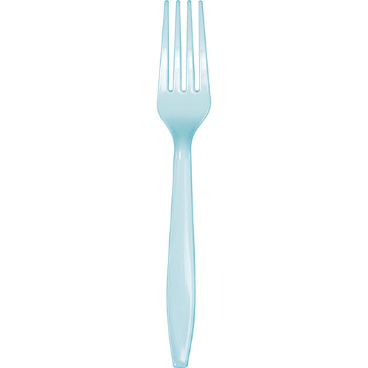 Pastel Blue Bulk Plastic Forks 600 ct