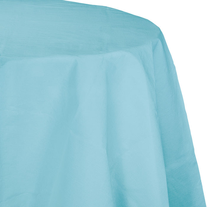 Pastel Blue Octy-Round Paper Tablecloths 12 ct