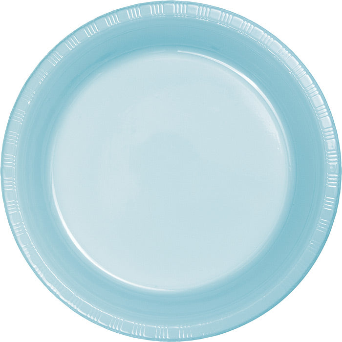 Pastel Blue Plastic Banquet Plates 240 ct