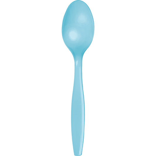 Pastel Blue Plastic Spoons 288 ct