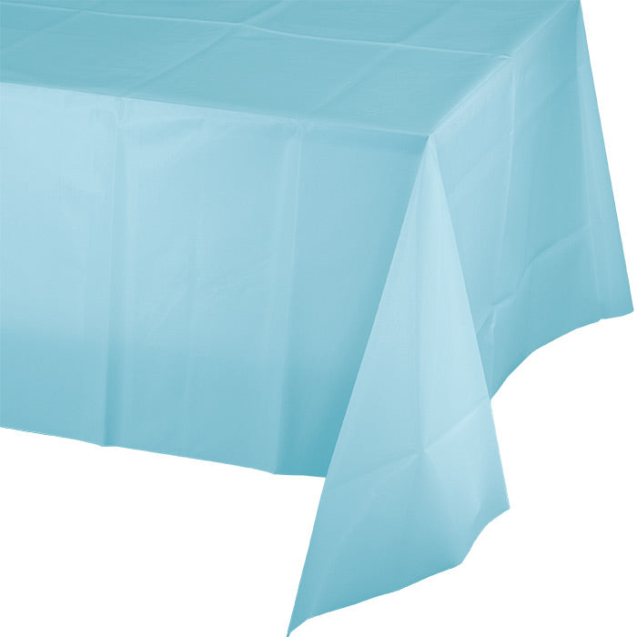 Pastel Blue Plastic Tablecloths 12 ct