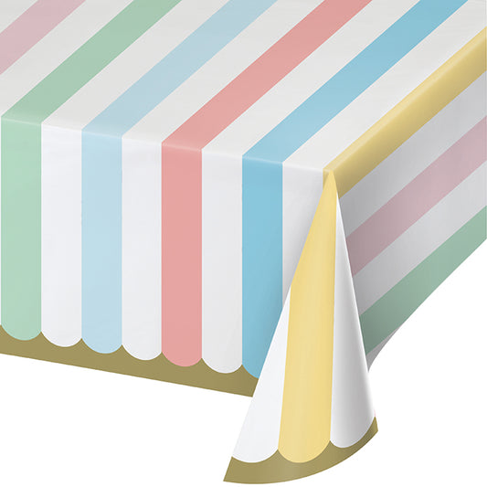 Pastel Celebrations Paper Tablecloths 6 ct