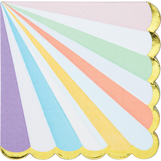 Pastel Celebrations Scalloped Luncheon Napkins 192 ct