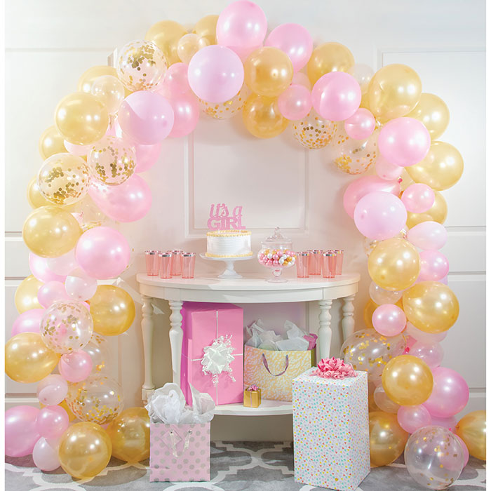 Pink and Gold Balloon Arch Kits 672 ct