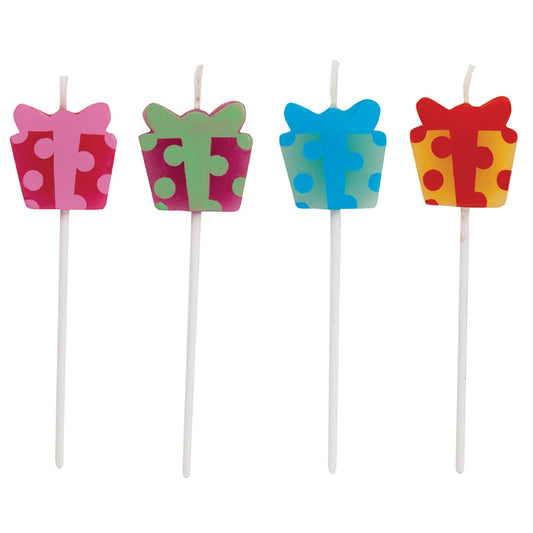 Present Shaped Pick Candles 48 ct