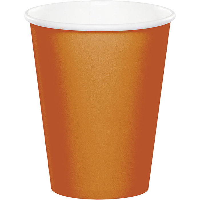 Pumpkin Spice Orange 9 oz Hot & Cold Cups 240 ct