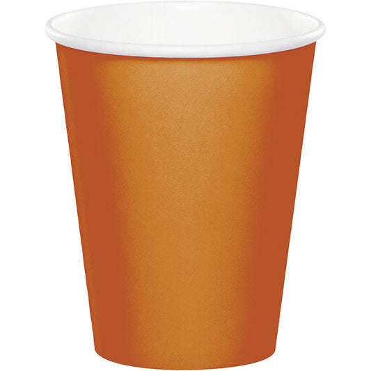 Pumpkin Spice Orange 9 oz Hot & Cold Cups 240 ct