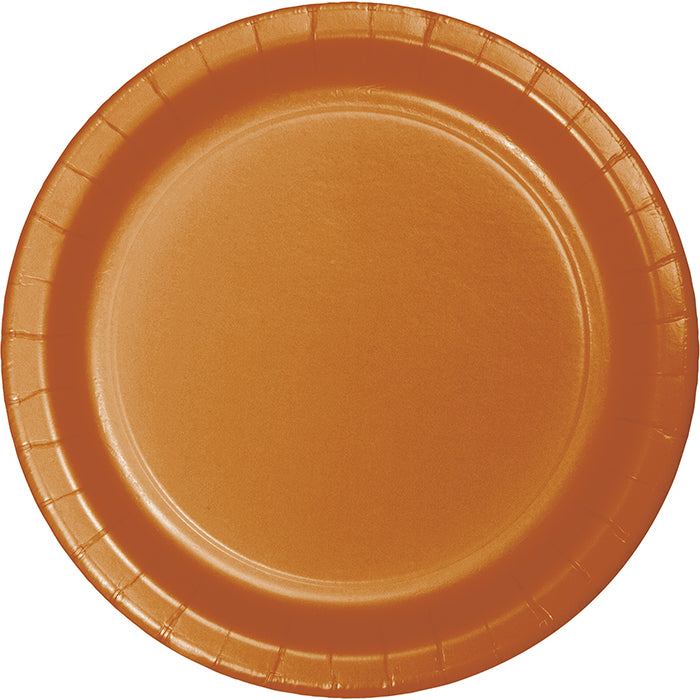 Pumpkin Spice Orange Dessert Plates 240 ct