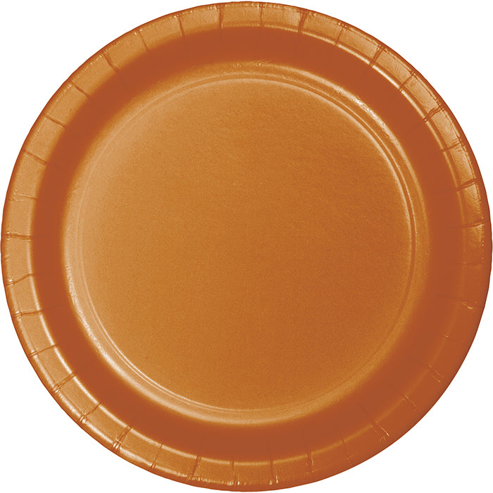 Pumpkin Spice Orange SturdyStyle Dinner Plates 240 ct