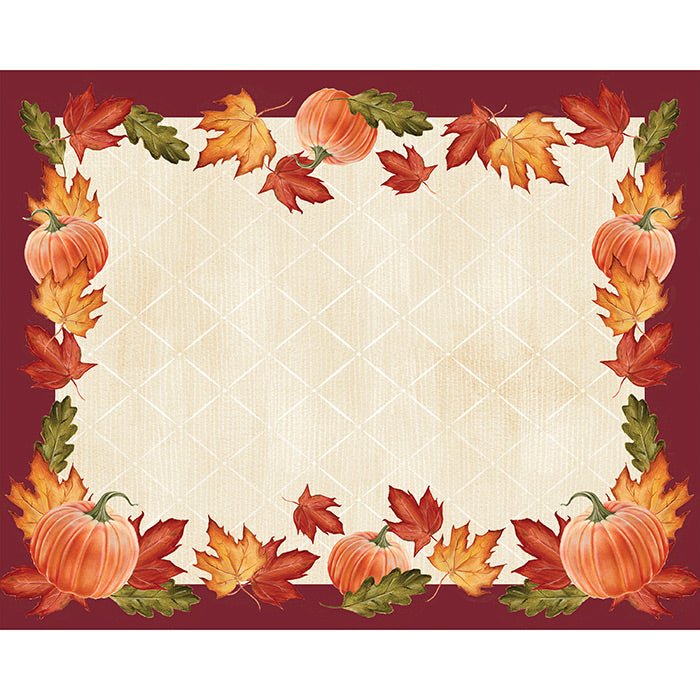 Pumpkins & Leaves Paper Placemats 144 ct