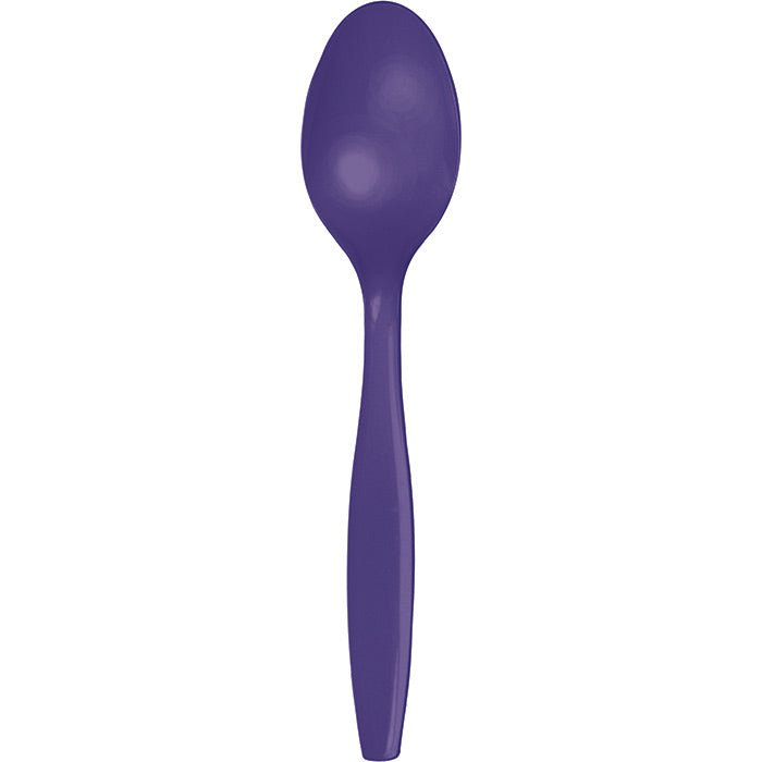 Purple Bulk Plastic Spoons 600 ct