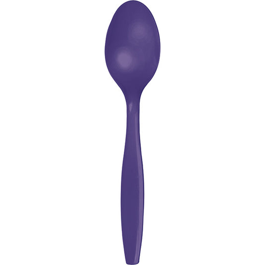 Purple Bulk Plastic Spoons 600 ct