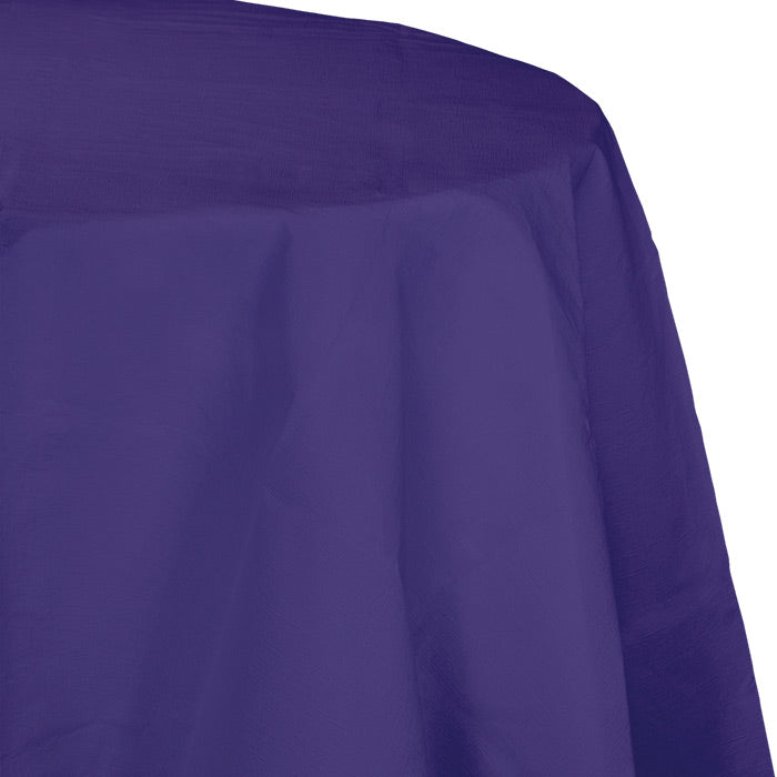 Purple Octy-Round Paper Tablecloths 12 ct