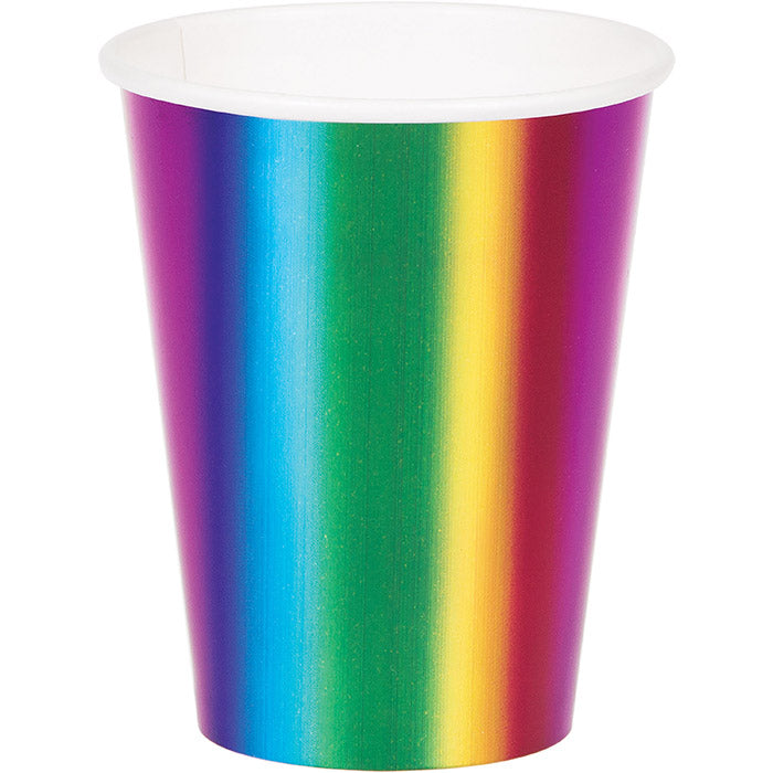 Rainbow Foil 9 oz Cups 96 ct