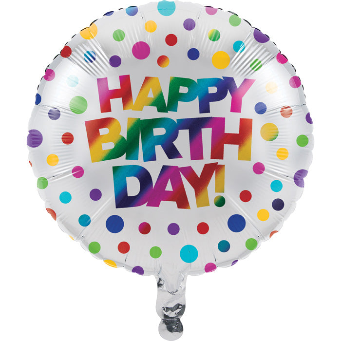 Rainbow Foil Mylar Balloons 10 ct