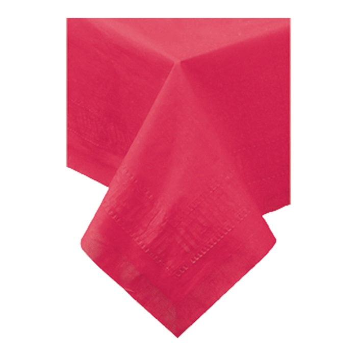 Red Cellutex 54" x 108" Paper Tablecloths 25 ct