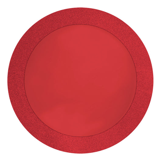 Red Glitz Placemat with Glitter Border 96 ct