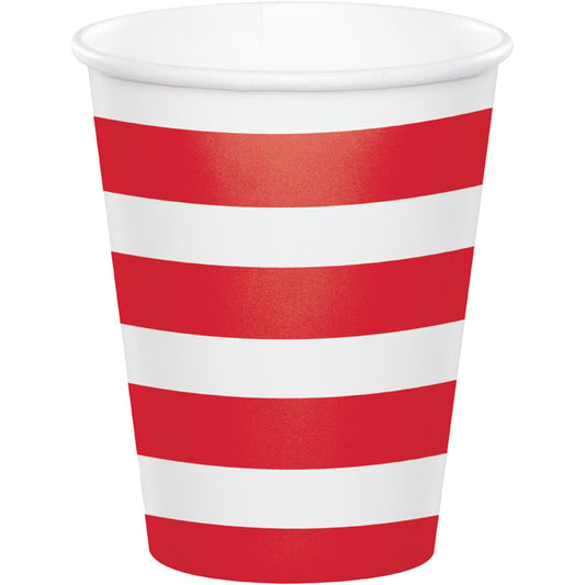 Red Polka Dots and Stripes Paper Cups 96 ct