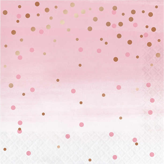 Rose All Day Polka Dot Luncheon Napkins 192 ct