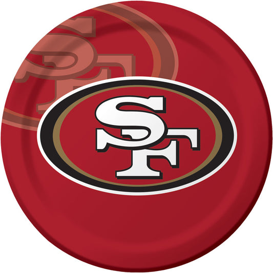 San Francisco 49ers Dinner Plates 96 ct