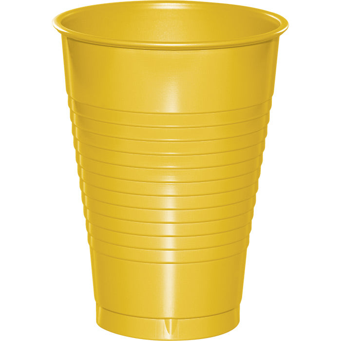 School Bus Yellow 12 oz Plastic Cups 240 ct