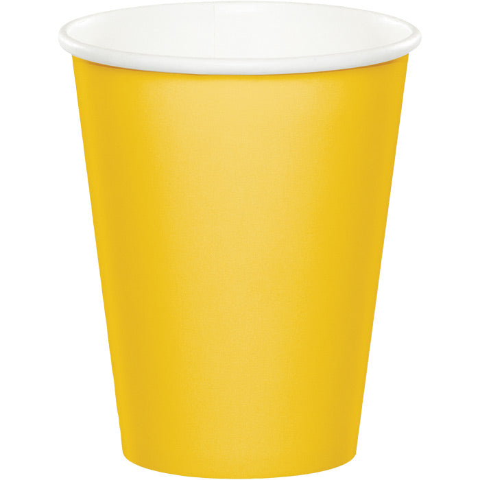 School Bus Yellow 9 oz Hot & Cold Cups 240 ct