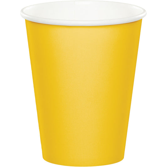 School Bus Yellow 9 oz Hot & Cold Cups 240 ct