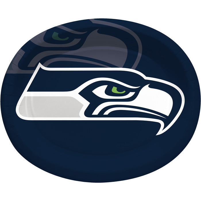 Seattle Seahawks Oval Platters 96 ct