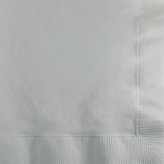 Shimmering Silver Beverage Napkins 3-Ply 500 ct