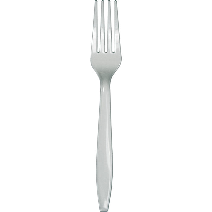 Shimmering Silver Bulk Plastic Forks 600 ct